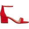 imageAmazon Essentials Womens Two Strap Ankle Strap Block Heel SandalBright Poppy Red