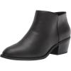imageAmazon Essentials Womens Ankle Boots with Block HeelBlack Faux Leather