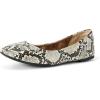 imageAmazon Essentials Womens Belice Comfortable SlipOn Ballet Flats ShoesBlack White Faux Snake Skin