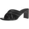 imageAmazon Essentials Womens Crossover Block Heeled Mules Sandal with Padded Straps and Memory Foam InsoleBlack Faux Leather