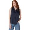 imageAmazon Essentials Womens RegularFit Sleeveless ButtonDown BlouseNavy