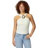 imageAmazon Essentials Womens SlimFit Ribbed Halter Top with Resin DetailCream