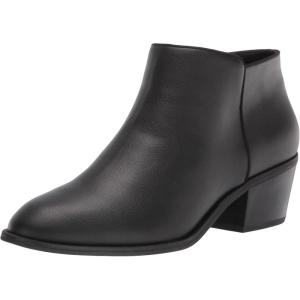 imageAmazon Essentials Womens Ankle Boots with Block HeelBlack Faux Leather