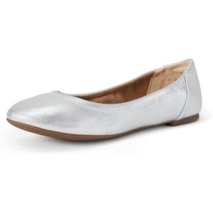 imageAmazon Essentials Womens Belice Comfortable SlipOn Ballet Flats ShoesSilver