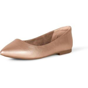 imageAmazon Essentials Womens PointedToe Ballet FlatsRose Gold
