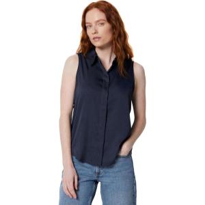imageAmazon Essentials Womens RegularFit Sleeveless ButtonDown BlouseNavy