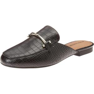 imageAmazon Essentials Womens Slip On Buckle Mule BacklessBlack Crocodile Print
