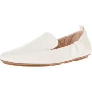 imageAmazon Essentials Womens Square Toe Soft SlipOn LoaferEcru Faux Leather