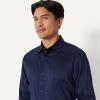 imageAmazon Essentials Mens Slim Fit Long Sleeve Wrinkle Resistant Stretch Dress ShirtNavy
