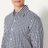 imageAmazon Essentials Mens Slim Fit Long Sleeve Wrinkle Resistant Stretch Dress ShirtWhite Gingham