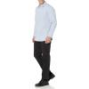 imageAmazon Essentials Mens Slim Fit Long Sleeve Wrinkle Resistant Stretch Dress ShirtWhite Grid Check