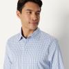 imageAmazon Essentials Mens Slim Fit Long Sleeve Wrinkle Resistant Stretch Dress ShirtWhite Grid Check