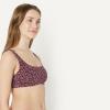 imageAmazon Essentials Womens Squareneck Swim Bikini TopBrick Red Lilac Leopard