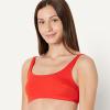 imageAmazon Essentials Womens Squareneck Swim Bikini TopBright Poppy Red