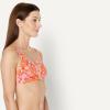 imageAmazon Essentials Womens Squareneck Swim Bikini TopBright Poppy Red Folk Floral