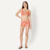 imageAmazon Essentials Womens Squareneck Swim Bikini TopBright Poppy Red Folk Floral