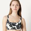 imageAmazon Essentials Womens Squareneck Swim Bikini TopCream Black Floral