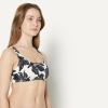 imageAmazon Essentials Womens Squareneck Swim Bikini TopCream Black Floral