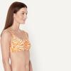 imageAmazon Essentials Womens Squareneck Swim Bikini TopRust Orange Abstract Palms