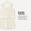 imageAmazon Essentials x Sofia Grainge Mommy amp Me Cotton Crochet Sweaters amp Tank SetsIvory