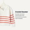 imageAmazon Essentials x Sofia Grainge Mommy amp Me Cotton Crochet Sweaters amp Tank SetsIvory Red Placed Thin Stripe