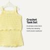 imageAmazon Essentials x Sofia Grainge Mommy amp Me Cotton Crochet Sweaters amp Tank SetsLight Yellow