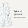 imageAmazon Essentials x Sofia Grainge Toddlers and Baby Girls Cotton Sateen Sleeveless Top and Pants Play SetIvory Blue Floral