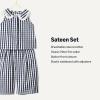 imageAmazon Essentials x Sofia Grainge Toddlers and Baby Girls Cotton Sateen Sleeveless Top and Pants Play SetNavy Gingham