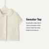 imageAmazon Essentials x Sofia Grainge Toddlers and Baby Girls Cotton Short Sleeve Button Front Sweater with Peter Pan CollarIvory
