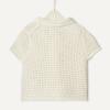 imageAmazon Essentials x Sofia Grainge Toddlers and Baby Girls Cotton Short Sleeve Button Front Sweater with Peter Pan CollarIvory