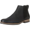 imageAmazon Essentials Mens Slip On Chelsea Ankle BootBlack Faux Leather