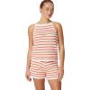 imageAmazon Essentials x Sofia Grainge Mommy amp Me Cotton Crochet Sweaters amp Tank SetsIvory Red Uneven Stripe