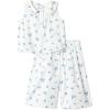 imageAmazon Essentials x Sofia Grainge Toddlers and Baby Girls Cotton Sateen Sleeveless Top and Pants Play SetIvory Blue Floral