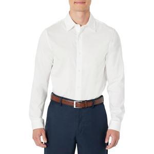 imageAmazon Essentials Mens Slim Fit Long Sleeve Wrinkle Resistant Stretch Dress ShirtWhite