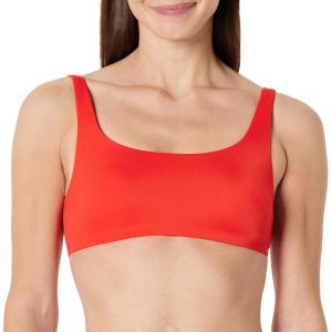 imageAmazon Essentials Womens Squareneck Swim Bikini TopBright Poppy Red