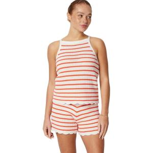 imageAmazon Essentials x Sofia Grainge Mommy amp Me Cotton Crochet Sweaters amp Tank SetsIvory Red Uneven Stripe