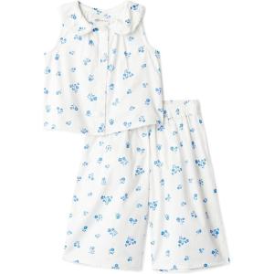 imageAmazon Essentials x Sofia Grainge Toddlers and Baby Girls Cotton Sateen Sleeveless Top and Pants Play SetIvory Blue Floral