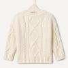 imageAmazon Essentials x Sofia Grainge Babies Toddlers and Boys Cable Crewneck SweaterIvory