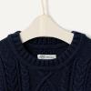 imageAmazon Essentials x Sofia Grainge Babies Toddlers and Boys Cable Crewneck SweaterNavy