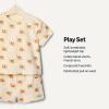 imageAmazon Essentials x Sofia Grainge Babies Toddlers and Boys TShirt and Short Play Set MultipacksIvory Elephants