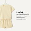 imageAmazon Essentials x Sofia Grainge Babies Toddlers and Boys TShirt and Short Play Set MultipacksLight Tan
