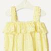 imageAmazon Essentials x Sofia Grainge Baby Girls Cotton Gauze Sleeveless RomperLight Yellow Ditsy Floral