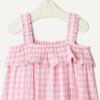 imageAmazon Essentials x Sofia Grainge Baby Girls Cotton Gauze Sleeveless RomperPink Gingham