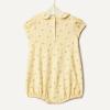 imageAmazon Essentials x Sofia Grainge Baby Girls Cotton Short Sleeve Romper with Peter Pan CollarDitsy FlowerIvory