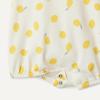 imageAmazon Essentials x Sofia Grainge Baby Girls Cotton Short Sleeve Romper with Peter Pan CollarLemonUneven Stripe
