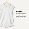 imageAmazon Essentials x Sofia Grainge Baby Girls Cotton Short Sleeve Romper with Peter Pan CollarLight PinkWhite