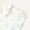 imageAmazon Essentials x Sofia Grainge Baby Girls Cotton Short Sleeve Romper with Peter Pan CollarLight YellowBouquets