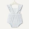 imageAmazon Essentials x Sofia Grainge Baby Girls Cotton Sleeveless Romper with RufflesPale Blue Bold Stripe