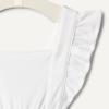 imageAmazon Essentials x Sofia Grainge Baby Girls Cotton Sleeveless Romper with RufflesWhite