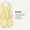 imageAmazon Essentials x Sofia Grainge Baby Girls Cotton Sleeveless Shirt and Shorts Play SetLight Yellow Ice Cream